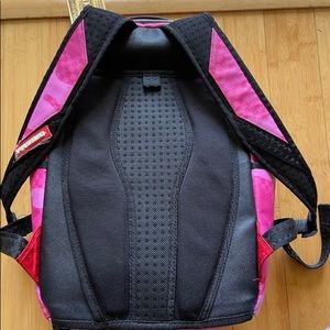 Spray-ground pink book bag